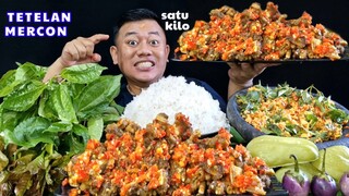 MAKAN BESAR ⁉️ SATU KILO OSENG TETELAN MERCON SAMBEL TEMPE SEMANGIT LALAPAN MENTAH