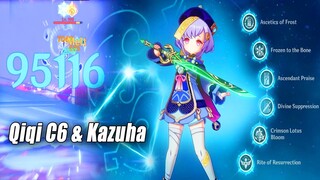 My Qiqi C6 Showcase - Floor 12 Open World With Low level Talents - Genshin Impact
