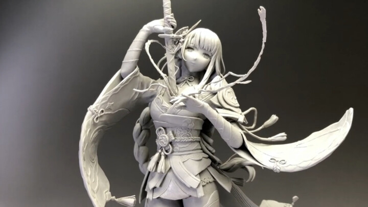 原神：用黏士完美打造雷神电将军手 办，成品一出惊艳全场！ #雕塑艺术 #动漫手办 #创意手工