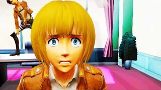 [MMD x AOT] Напарники-Eren, Levi, Armin