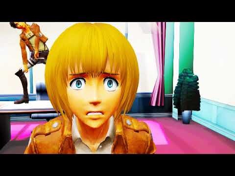 [MMD x AOT] Напарники-Eren, Levi, Armin