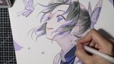[Kochou Shinobu] Cách khôi phục bản vẽ bảng bằng bút dạ