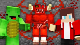 JJ and Mikey summoned the DEMON in Minecraft challenge (Maizen Mizen Mazien)