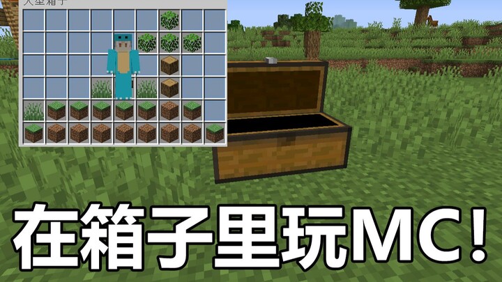 Put the entire Minecraft world in a box! Then play Minecraft inside the box.
