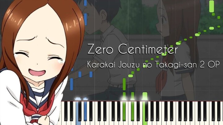 Karakai Jouzu no Takagi-san OP Lagu Piano Nol Sentimeter