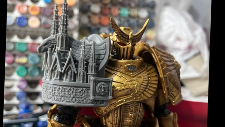 How to build a church on the shoulder armor of Dorne in Warhammer 40k.