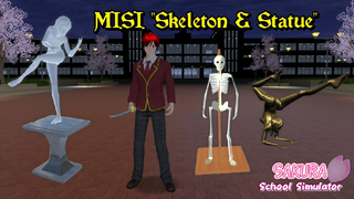 MISI Mengalahkan Tengkorak Dan Patung Hidup di Sekolah||SAKURA School Simulator