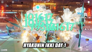 Hyakunin Ikki New Event Day 1 First Time Gameplay - Xiao C6 Showcase 6052 Score