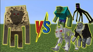 Mutant Husk vs Mutant Creatures - SKELETON WOLF vs BOULDERING ZOMBIE vs ENDERMAN vs MUTANT ZOMBIE