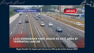 Laju kendaraan yang masuk rest area terpantau lancar