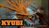Tutorial membuat action figure Kyubi "Naruto" dari clay tepung