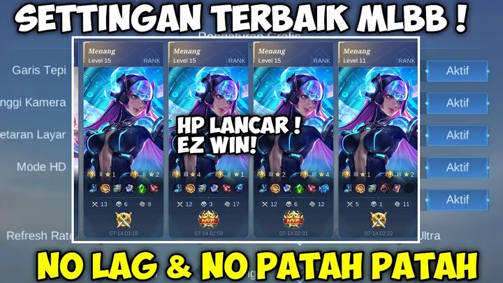 TERBARU ! CARA ATUR PENGATURAN SETTINGAN MOBILE LEGEND 60FPS NO LAG NO PATAH PATAH TERBARU 2022