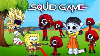 어몽어스 오징어 게임 Squid Game | The Power Of Sonic Super Saiyan and Spongebob | GV Among US