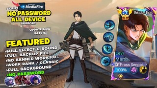 NEW Script Skin Martis Levi Attack on Titan No Password | Effect & Voice - New Patch Mobile Legends