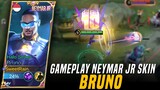 NEW MLBB x Neymar JR Skin: BRUNO 'Halo Striker' Full Gameplay! | Mobile Legends: Bang Bang