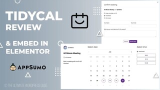 TidyCal Review and how to add it to your Elementor Website