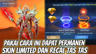 CARA DAPAT RECAL TAS TAS DAN SKIN LIMITED TANPA POLA! GW BUKTIKAN LANGSUNG TANPA TRIK APAPUN