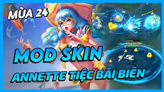 Mod Skin Annette Tiệc Bãi Biển Mùa 24 Mới Nhất Full Hiệu Ứng Không Lỗi Mạng | Yugi Gaming