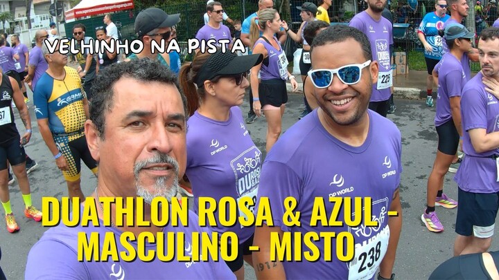 Duathlon Rosa e Azul-Masculino.(Corrida de 2,4 km + Bike 9 km + Corrida de 1,2 km). #velhinhonapista
