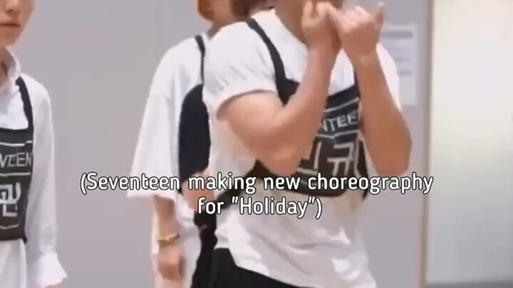 当seventeen被要求制作假日舞蹈时😆他们真的是一个自制团体😉#seventeen