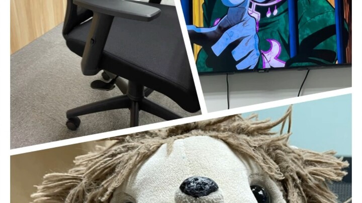 Watching jojo while spinning ona office chair