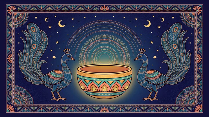1 Hour Singing Bowl Sound Bath · 131 Hz + 262 Hz + 392 Hz · Two Peacocks and a Bowl · No Talking