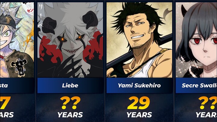 Black Bull Squad Age Comparison 🍀 Black Clover