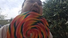 DUTCH ASMR - LARGEST RAINBOW LOLLIPOP  MOUTH SOUNDS & LICKING  [ENG Subtitles]