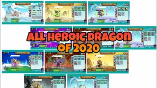 ALL HEROIC DRAGONS OF 2020 | Dragon City 2020 |