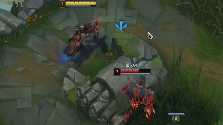 Jayce √ Maxed out E at level 1 and walled Nocturne and Sett to death.