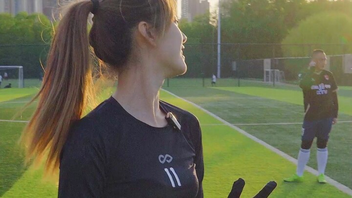 Sunshine, green shade, and soccer: triple the fun!