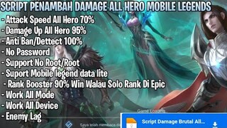 Script Damage Mobile Legends + Attack Speed No Password Patch Terbaru | Mobile Legends