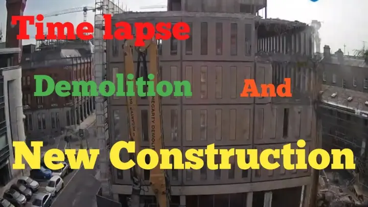 Building Demolition and New Construction|| Time lapse