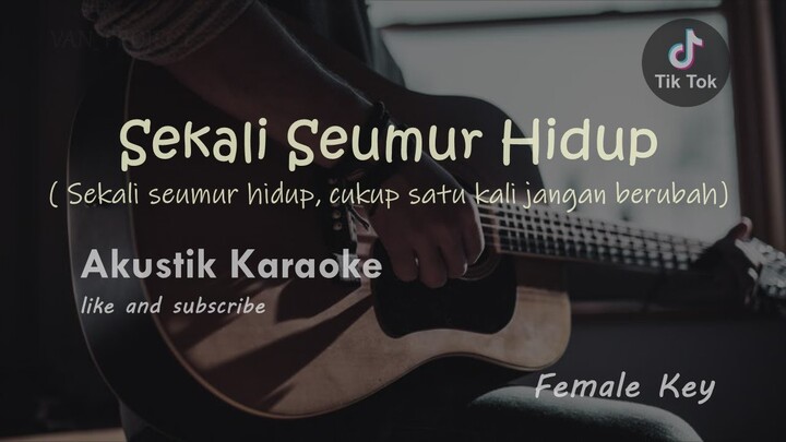 Sekali Seumur Hidup Cukup Satu Kali Jangan Berubah - LESTI ( Akustik Karaoke ) Female Key