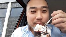 ASMR Eating Large Chocolate Sundae Ice Cream
