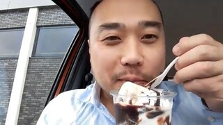 ASMR Eating Large Chocolate Sundae Ice Cream