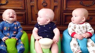 Cutest Triplets Baby Make you LAUGH super HARD - วิดีโอเด็กตลก พ่อคูล