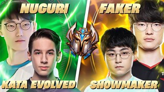 FAKER - NUGURI vs SHOWMAKER - KATA EVOLVED | SIÊU SAO ĐẠI CHIẾN THÁCH ĐẤU HÀN (LMHT 12.8)