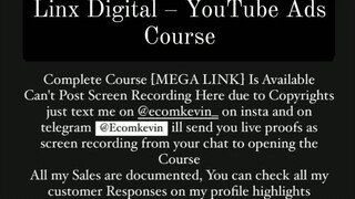 LINUX DIGITAL - YOUTUBE ADS course is available at low cost intrested persons DM me yes on telegram