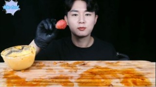 Gà cay BBQ và gà chiên phần cuối #mukbang