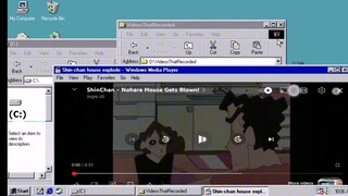 Shin-chan house explosion has bsod (win 98 simu)