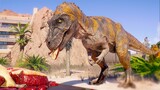4x CERATOSAURUS vs 4x CRYOLOPHOSAURUS (DINOSAURS BATTLE) -Jurassic World Evolution 2