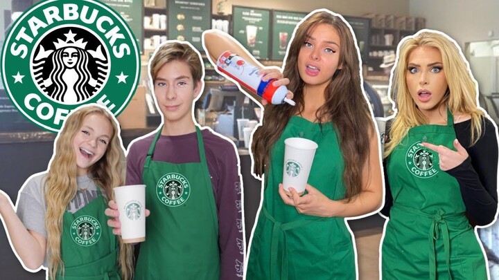 WE OPENED A STARBUCKS IN OUR HOUSE 🥤❤️   | Brighton Sharbino