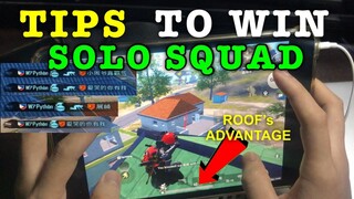 TIPS TO WIN SOLO SQUAD | ACE TIER - PUBG MOBILE * Gameplay with Handcam