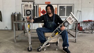 Homemade multifunctional electric walking stick