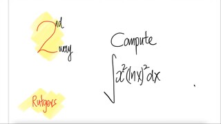 Rutgers U: compute log integral ∫x^2 (ln(x))^2 dx