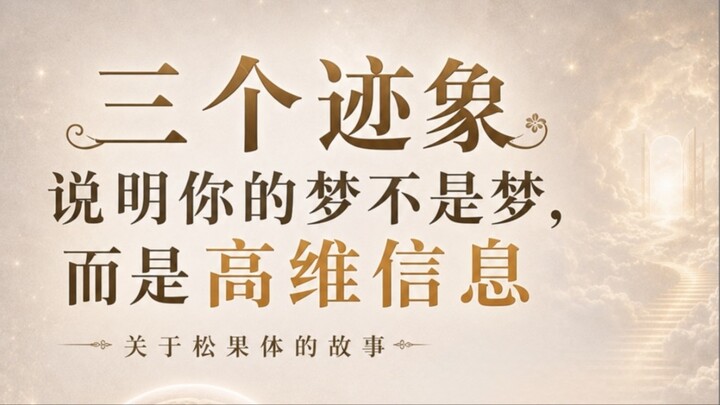 三个迹象说明你的梦不是梦，而是高维信息#松果体 #松果体呼吸
