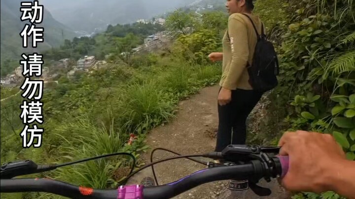 A cyclist rides 300 kilometers down the mountain to pick up a package. Halfway there, they encounter