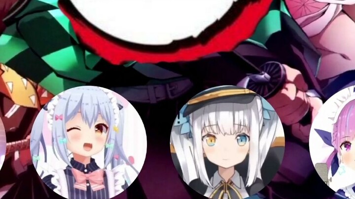 UP เสมือนจริงของ Homolive ร้องเพลง Red Lotus Flower (ดาบพิฆาตอสูรOP) [Inuyama Tamahime][Oda Nobuhime