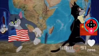 tiktok老外制作中美贸易战猫和老鼠视频